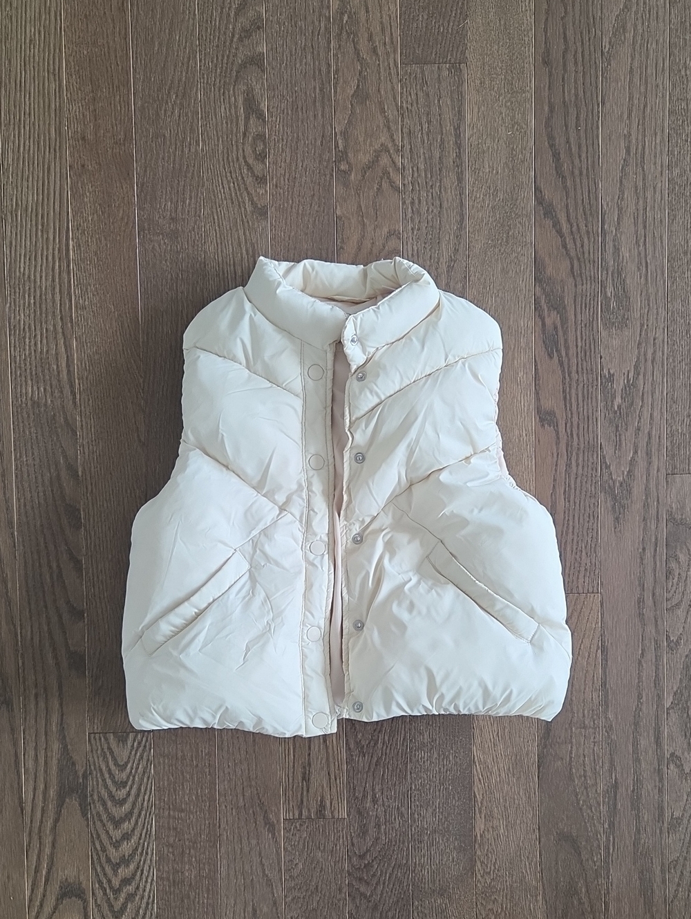 Zara Off-White Quilted Kids Puffer Vest